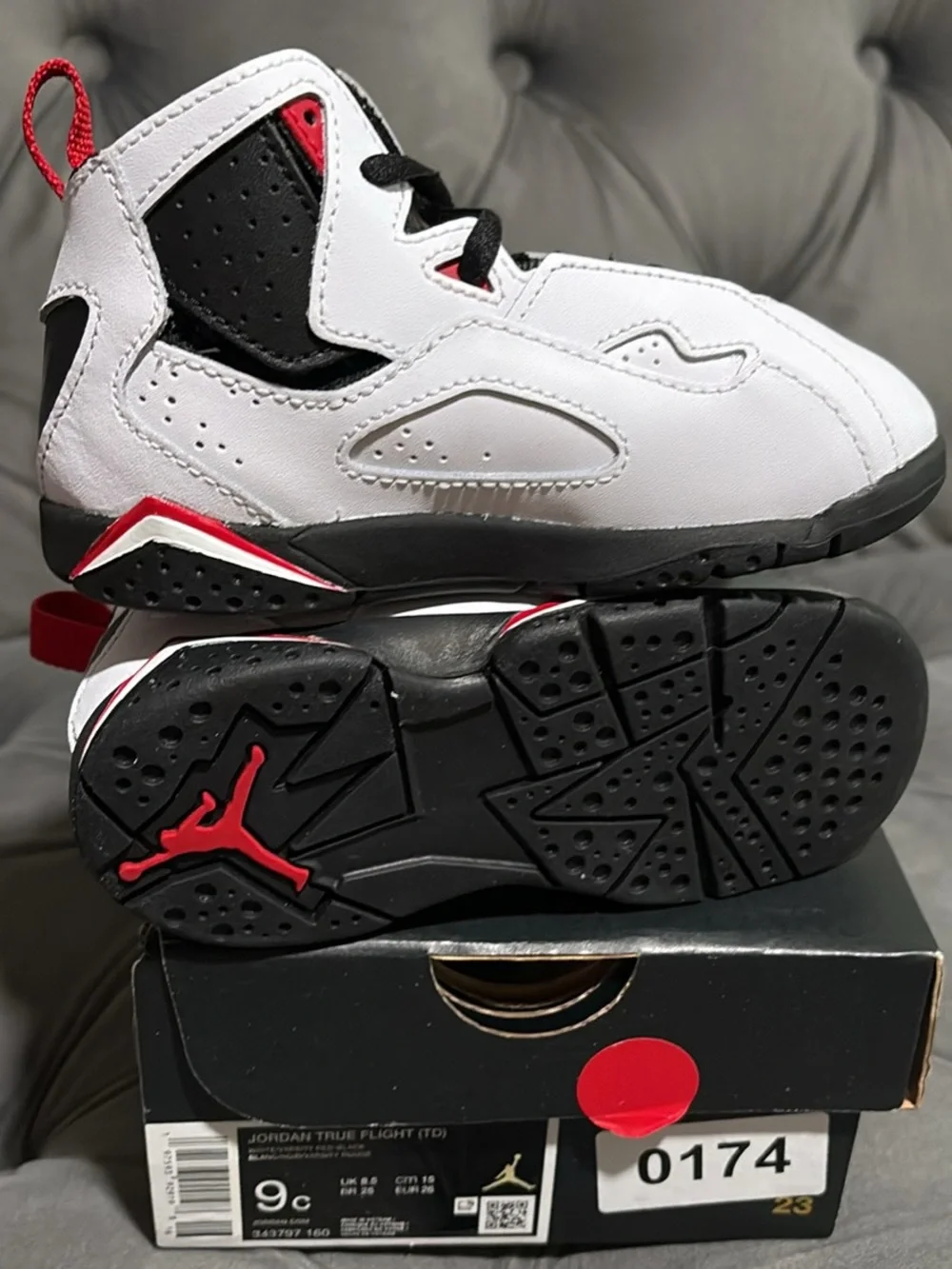 Jordan Kids Basketball Sneakers - White/Black/Red
